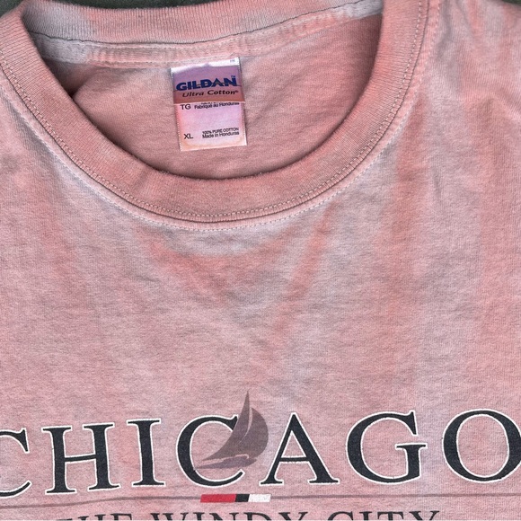 Overdyed Chicago Windy City Short Sleeve T-Shirt Upcycled - Picture 3 of 7